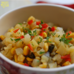 Picadillo de chayote con Maíz