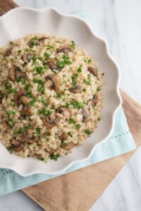 Arroz cremoso con Hongos Entrega inmediata