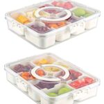 Recipiente organizador de meriendas o snacks 8 compartimientos   - Entrega Inmediata