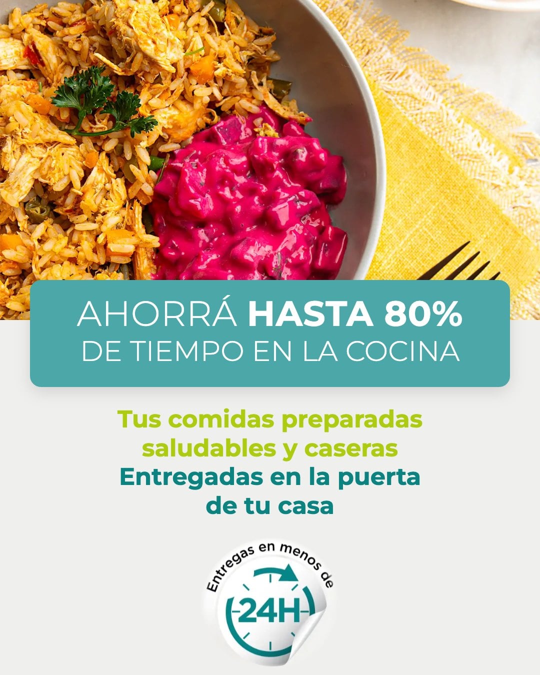 Comidas preparadas saludables y caseras, entregadas a domicilio en menos de 24 horas