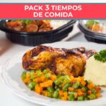 Full pack, con los 3 tiempos principales de comida